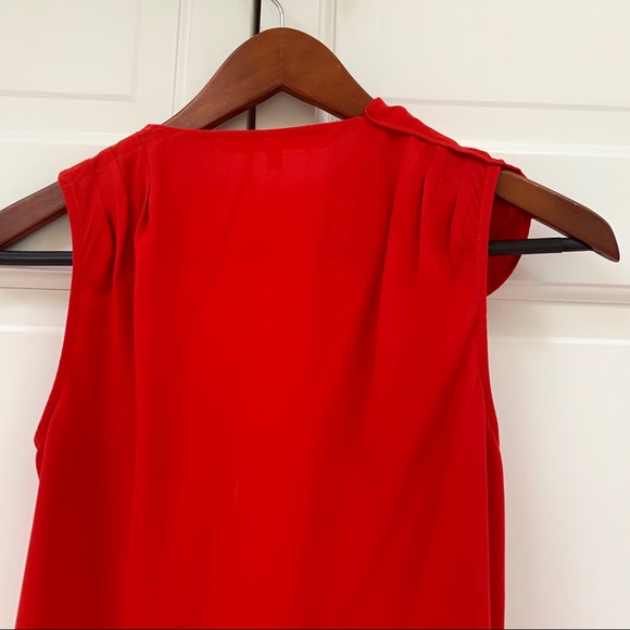 Rachel Roy GORGEOUS Red Draped Flower Blouse - Picture 7 of 10